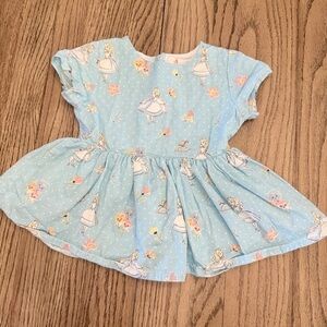 Alice in Wonderland Light Blue Infant Dress EUC Sz 12-18 months Disney BI